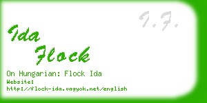 ida flock business card